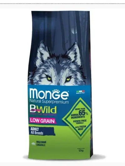 Monge Dog BWild LOW GRAIN (Монж Дог) корм для взрослых собак низкозерновой 12 кг