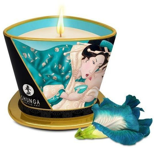 Массажная свеча Shunga Island Blossoms, 170 мл – без парафина