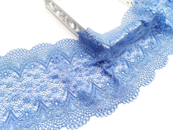 Эластичное кружево, 21,5 см, голубое (Арт: EK-2707), м