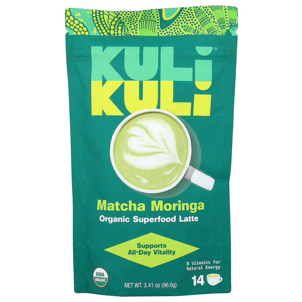 Kuli Kuli, Organic Superfood Latte, матча с морингой, 96,6 г (3,41 унции)
