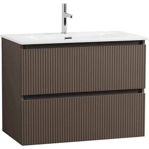 Тумба с раковиной BelBagno 80 UNO-MINI-800-2C-SO-СO+BB-8099-3-80 бежевая матовая