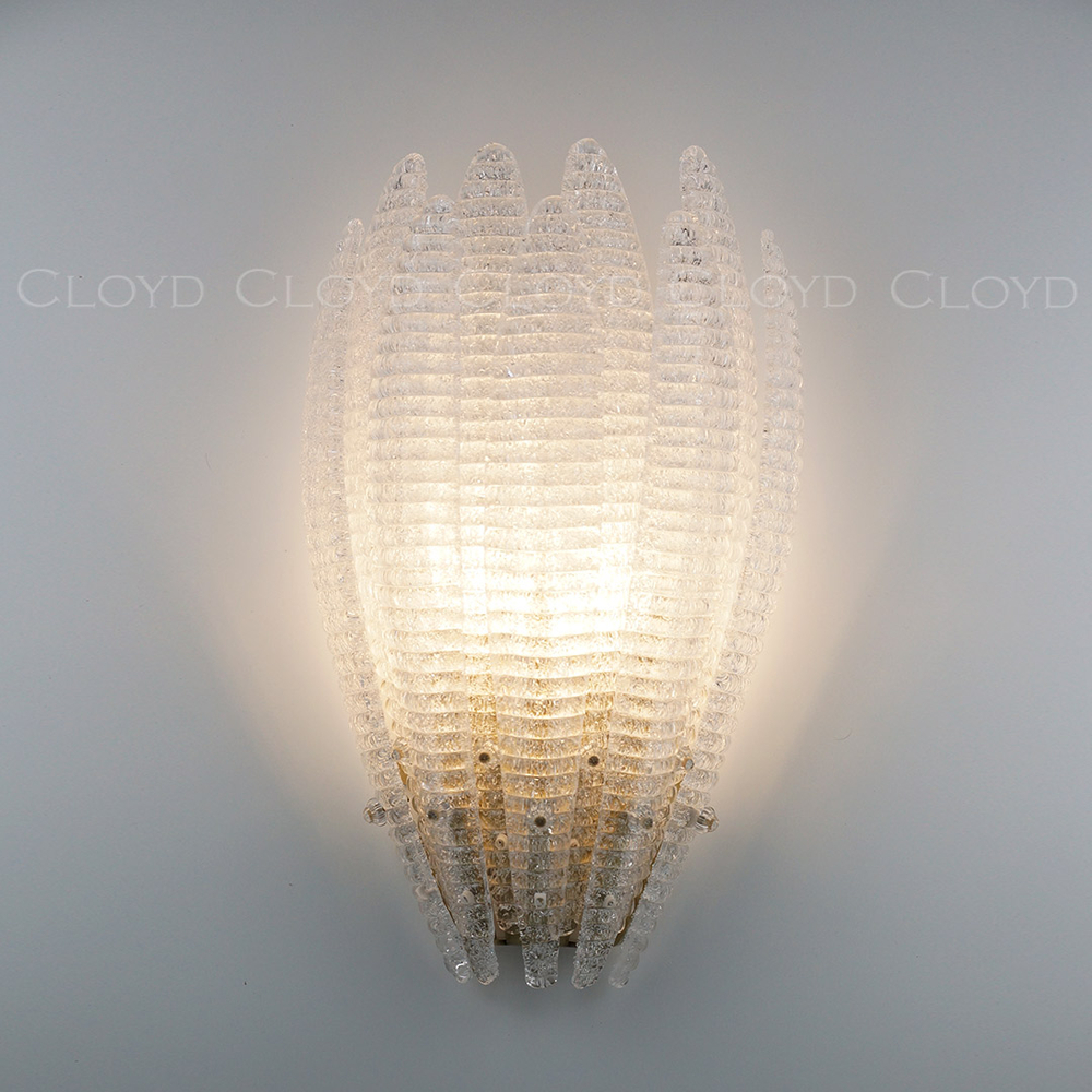 Бра Cloyd FERNAN W2 / выс. 42 см - латунь - белое стекло (арт.20475)