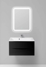 Тумба с раковиной Belbagno MARINO 90 2C-SO/BB900/450-LV-MR-AST Nero Lucido