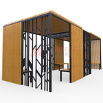 Пергола Астория со скамейками и поликарбонатом