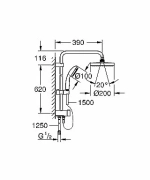 Душевая система Grohe Eurosmart 124410 хром