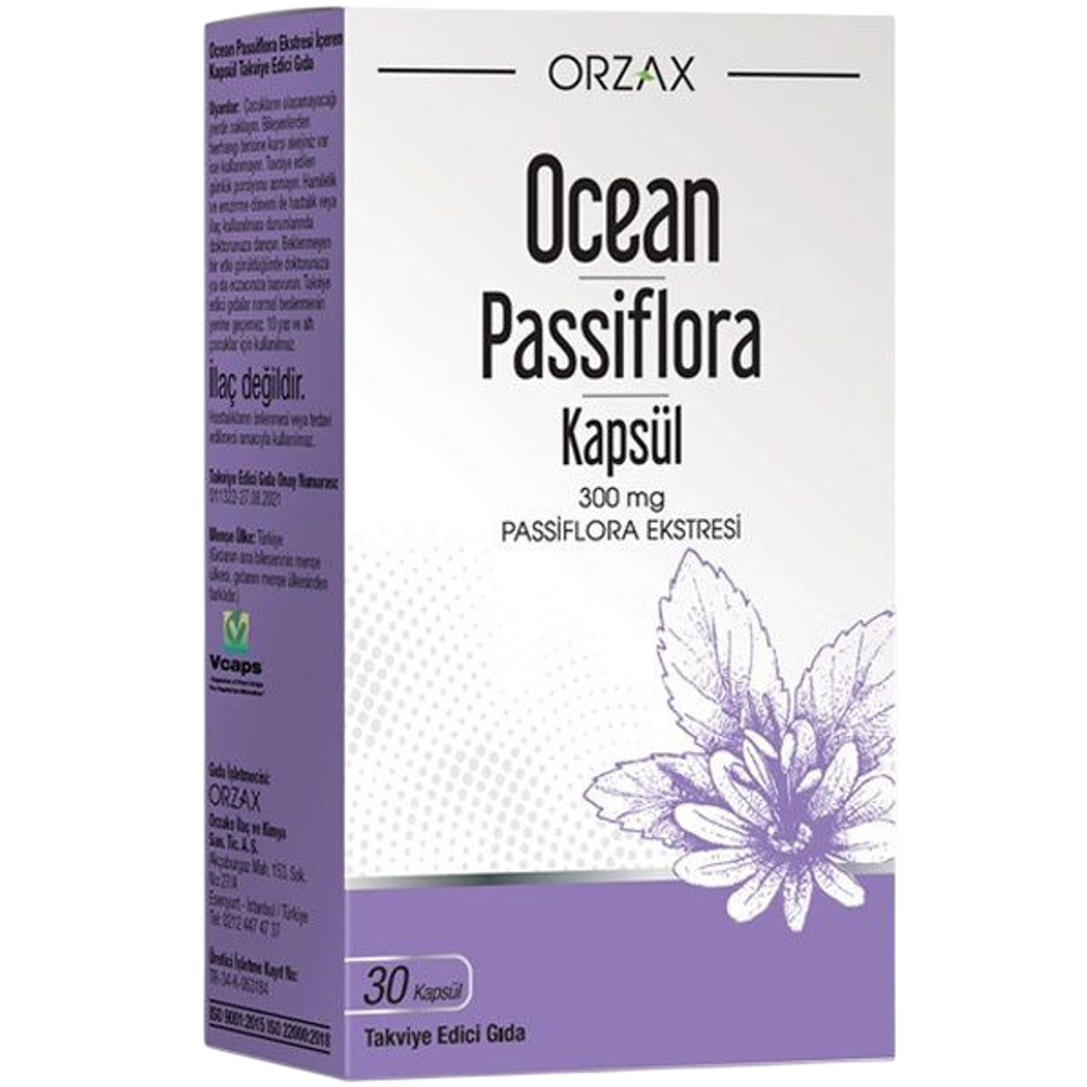 ORZAX Ocean Passiflora 300 мг 30 капсул, Пассифлора