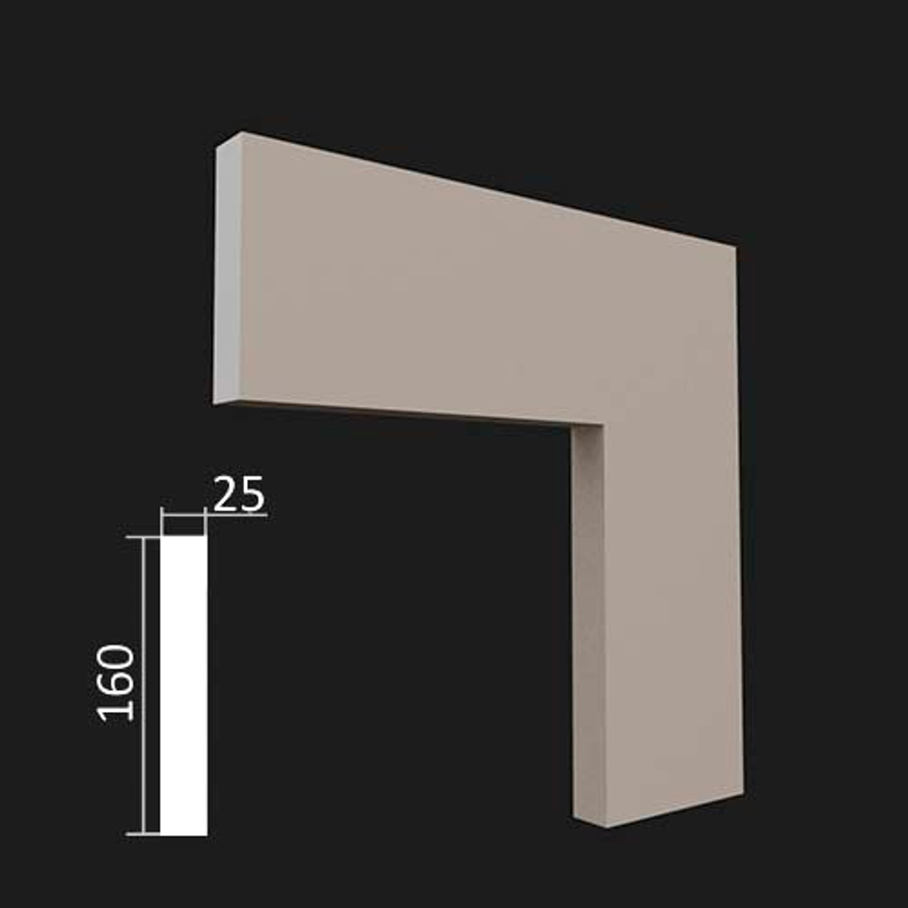 М145 молдинг (25х160х2000мм), шт