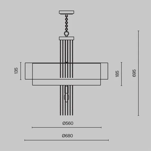 Подвесной светильник Впечатление / Impressive E14х5 Maytoni mod151pl-05g