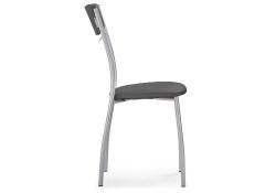 Стул на металлокаркасе Goki с мягкой спинкой серый полимер / светлый мусс