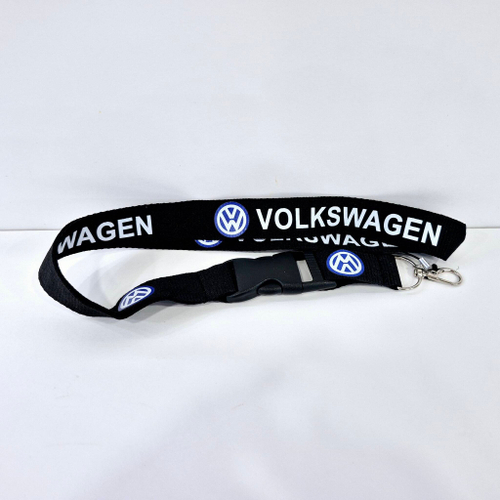VOLKSWAGEN (чёрный) Люкс / Брелок, шнурок для ключей на шею VOLKSWAGEN (Фольксваген), ланъярд, крафт, чёрный (1 шт)