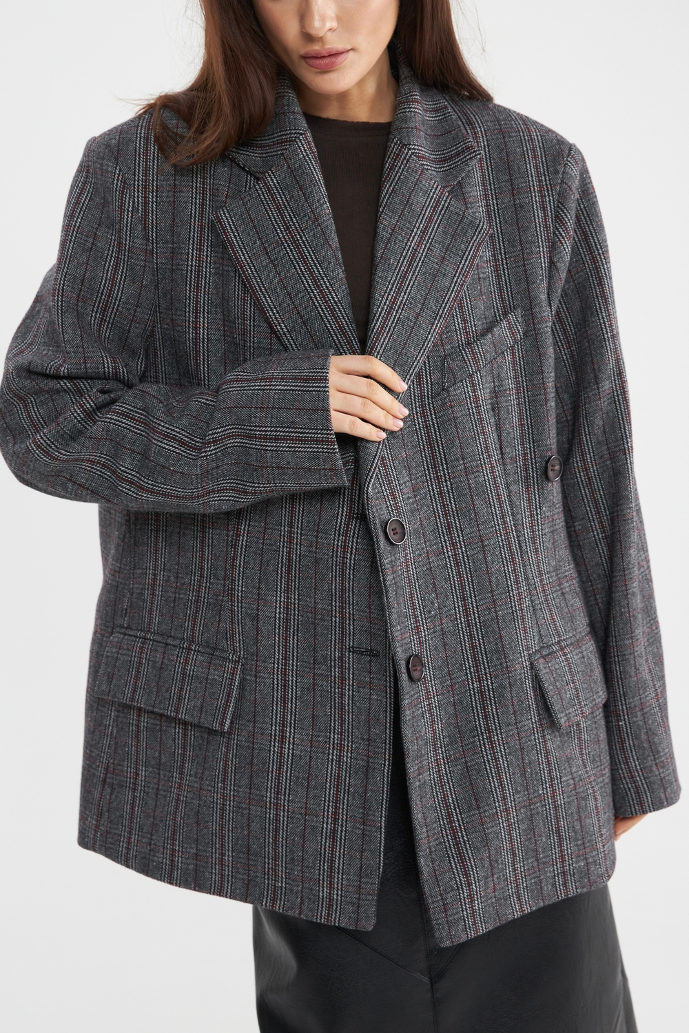 Пиджак "Kletka" sangria