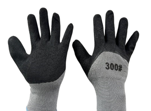 Перчатки (СЕР./ЧЕР.) #300 пара/ сер. Пена