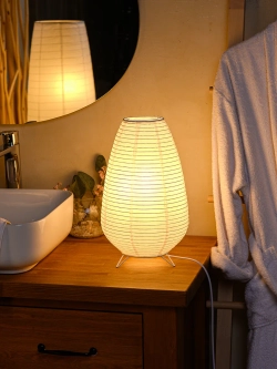 Настольный торшер из рисовой бумаги, светильник прикроватный