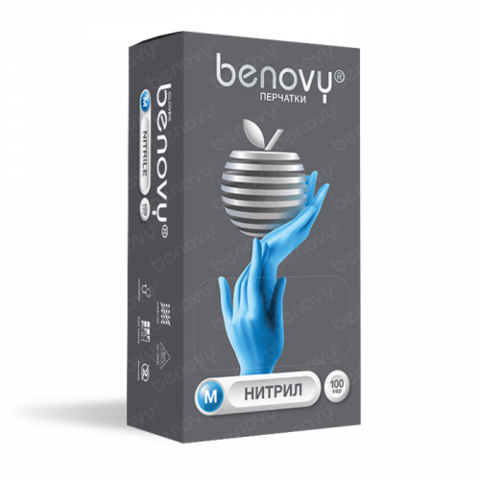 BENOVY Перчатки 100 пар размер S