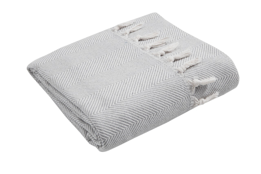 Плед-покрывало из хлопка "Venera", Ёлочка, цвет Серый