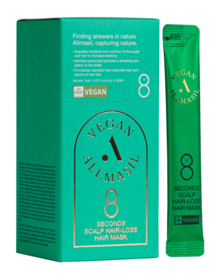 ALLMASIL - МАСКА ДЛЯ ОСЛАБЛЕННЫХ ВОЛОС 8 SECONDS SCALP HAIR-LOSS HAIR MASK, 8 МЛ * 1 ШТ