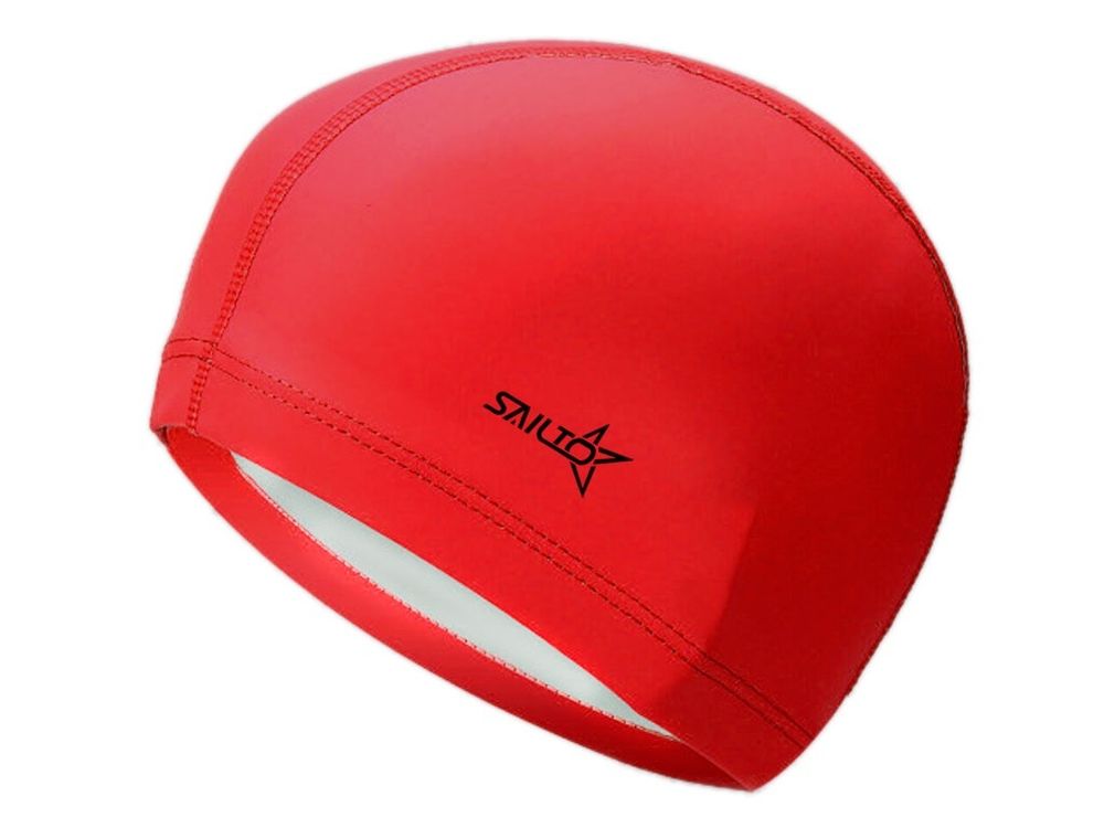 Шапочка для плавания комбинированная SAILTO :PU-N7  (Красный)