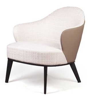 Лаунж кресло Leslie рогожка комби бежевый