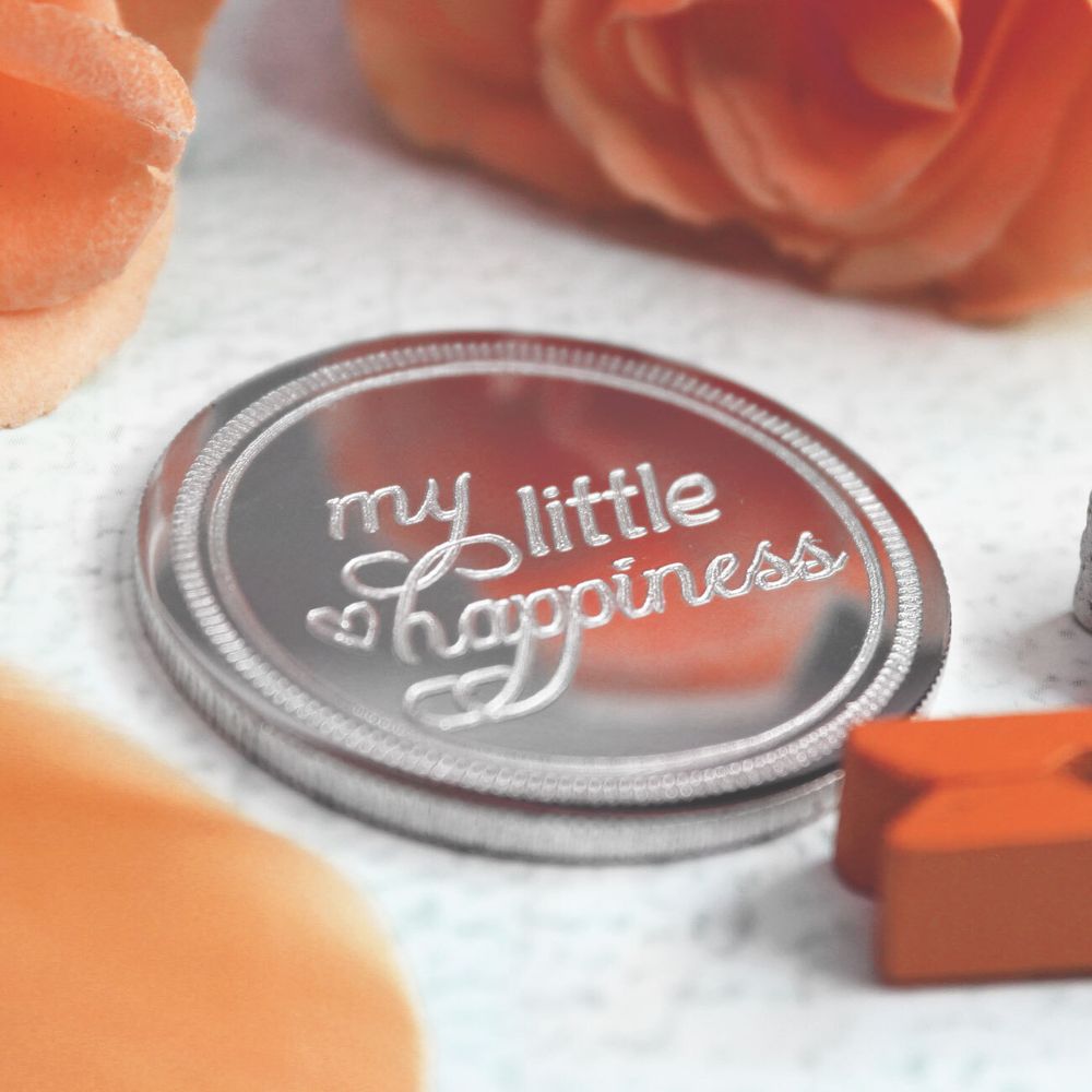 Серебряная монета 925 с гравировкой метрики на заказ