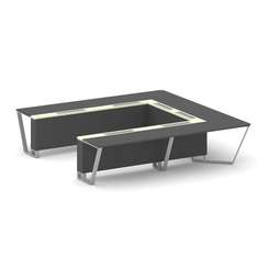 Steel Meet Стол переговорный П-образный KM-PR.B.SP-11P Антрацит/Ваниль Глянец/Металл Серый 3200*3200