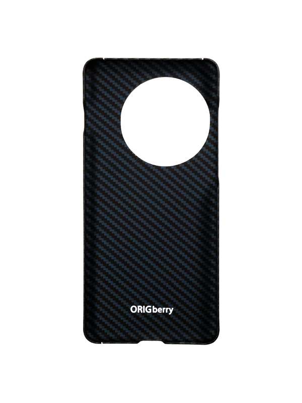 Карбоновый чехол для Oneplus 13 с MagSafe черно-синий (Blue) в полоску