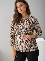 Лонгслив ЛНв-306/песочный-акварельзебра