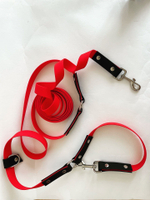Шлейка для собак, Биотан, 25 мм , L размер ,средние и крупные породы, красный и черный