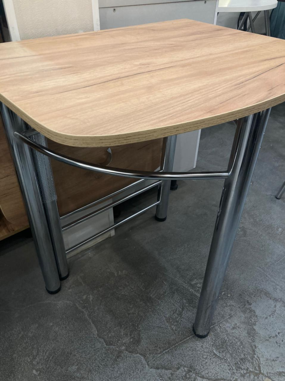 Стол разд Пристенный ЛДСП подстолье хром Ст-ца дуб крафт золотой