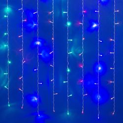 ULD-C1510-160-DTA MULTI IP20 Занавес светодиодный с контроллером. 1.5х1м. 160 светодиодов. Разноцветный свет. Провод прозрачный. TM Uniel.