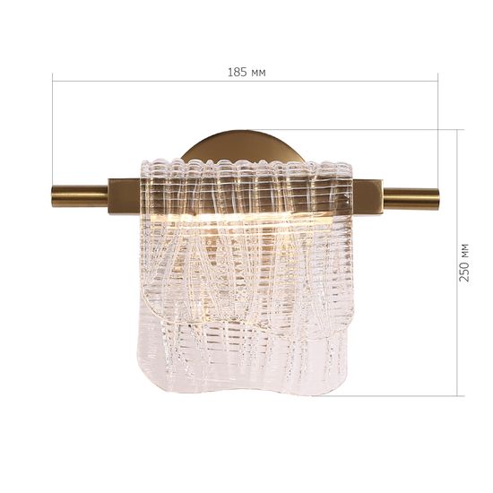 SL6021.201.06 Светильник настенный ST-Luce золотистый/прозрачный LED 1*6W 3000K VOILE