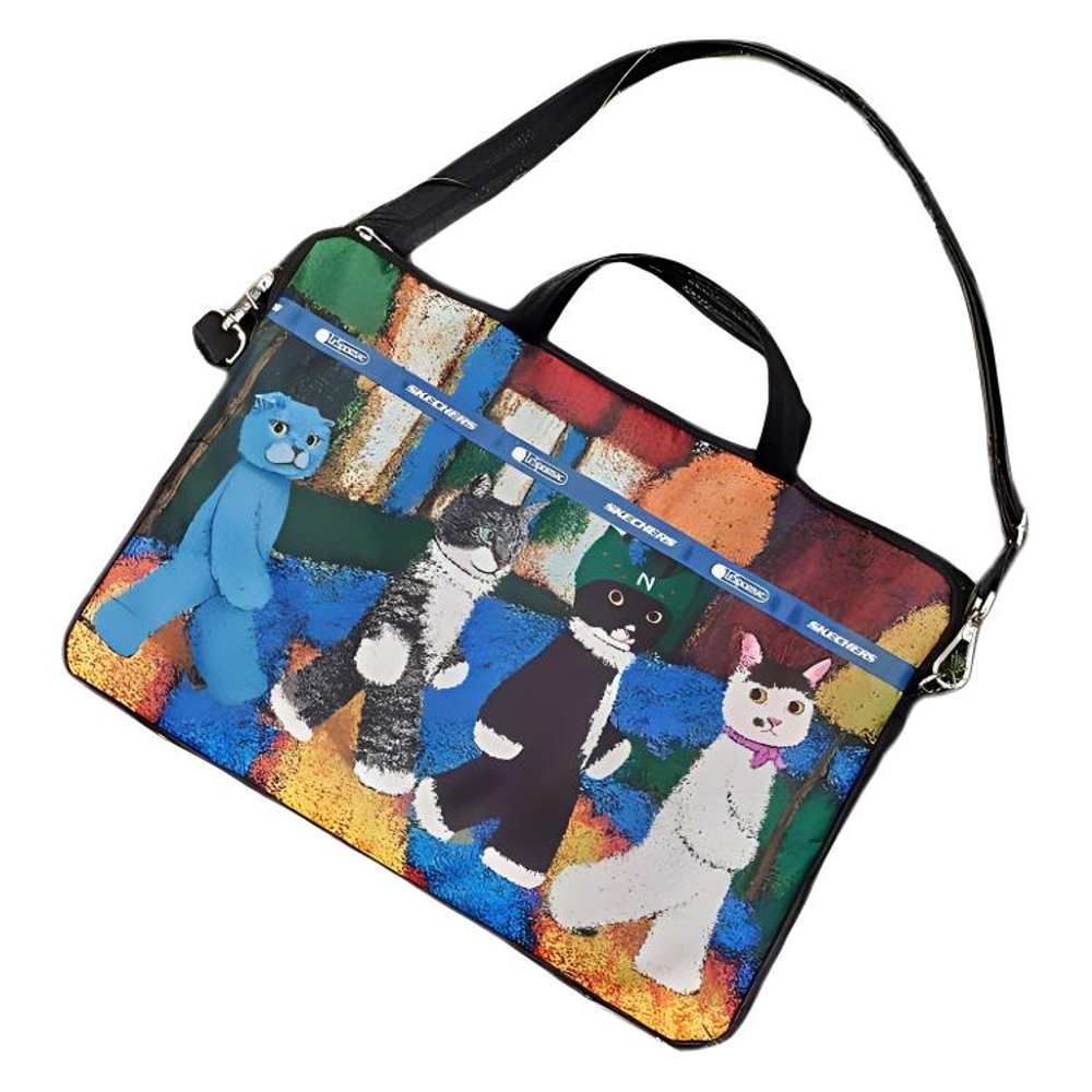 Skechers LeSportsac Collaboration Fabric Portable One Shoulder Crossbody Laptop Bag Large Unisex
