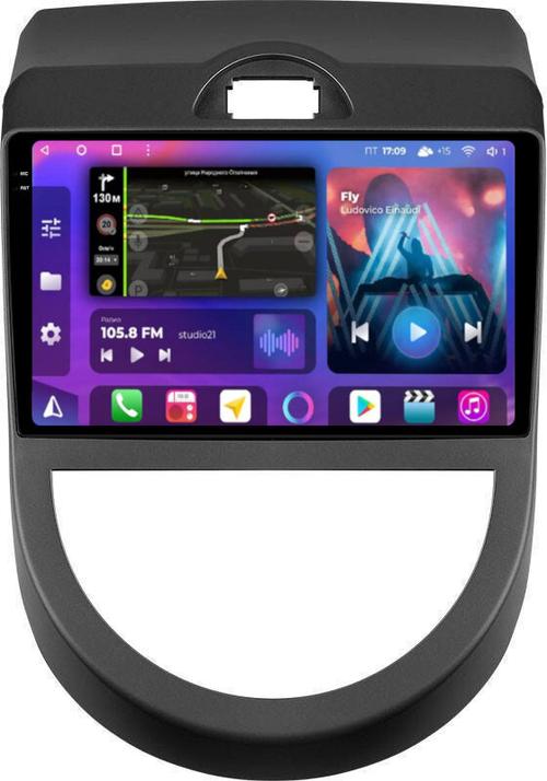 Магнитола для KIA Soul 1 2008-2011 - FarCar BM3061M-2K монитор 9.5" 2K QLED на Android 14, Быстрая, CarPlay, 4G SIM-слот