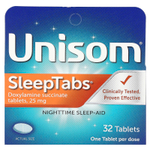 Unisom, SleepTabs, ночное средство для сна, 32 таблетки