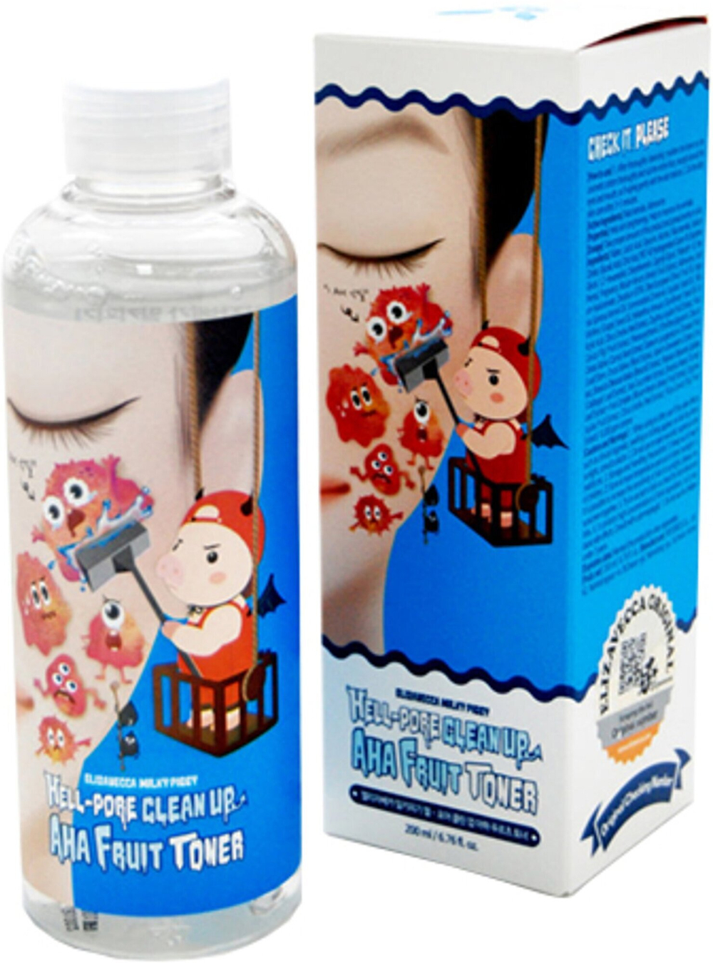 Тоник-пилинг с фруктовыми кислотами Elizavecca Hell-Pore Clean Up Aha Fruit Toner