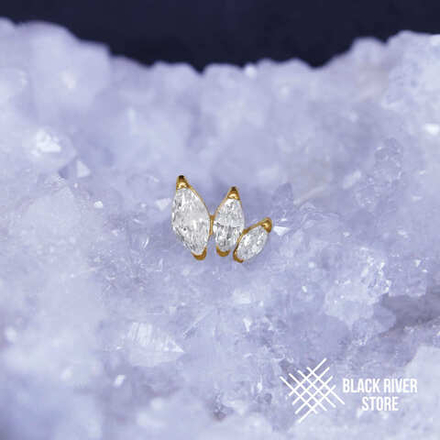 3K Various Marquise Crystal PVD Yellow