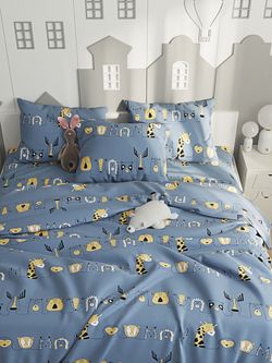 Постельное белье Сказка "Оттава" 2-спальный Наволочка 50х70 см 2 шт Простынь на резинке 160х200 см Пододеяльник 175х215 см, перкаль