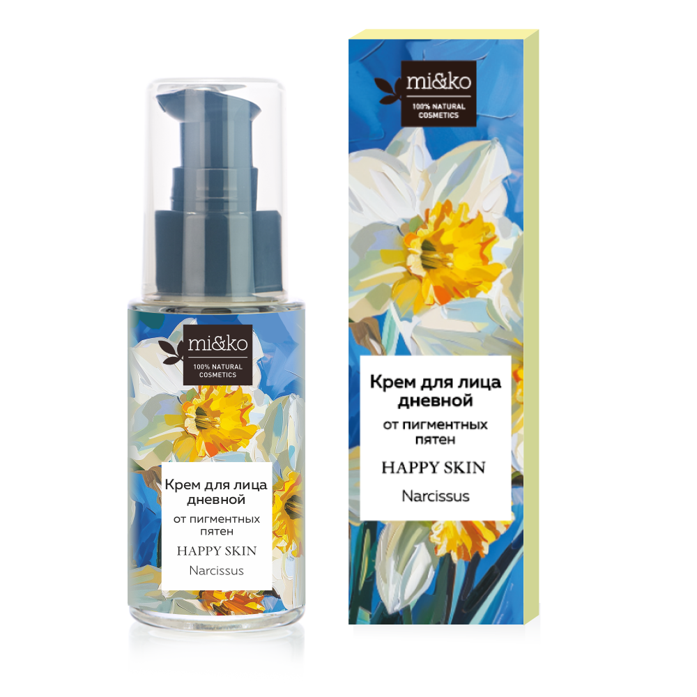 Дневной крем для лица от пигментных пятен Happy skin Narcissus 30мл, Mi&Ko