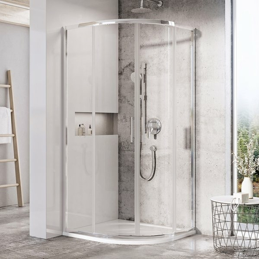 Душевой уголок Ravak Blix Slim BLSCP4-80 80x80 X3BM40C00Z1 профиль Хром стекло Transparent