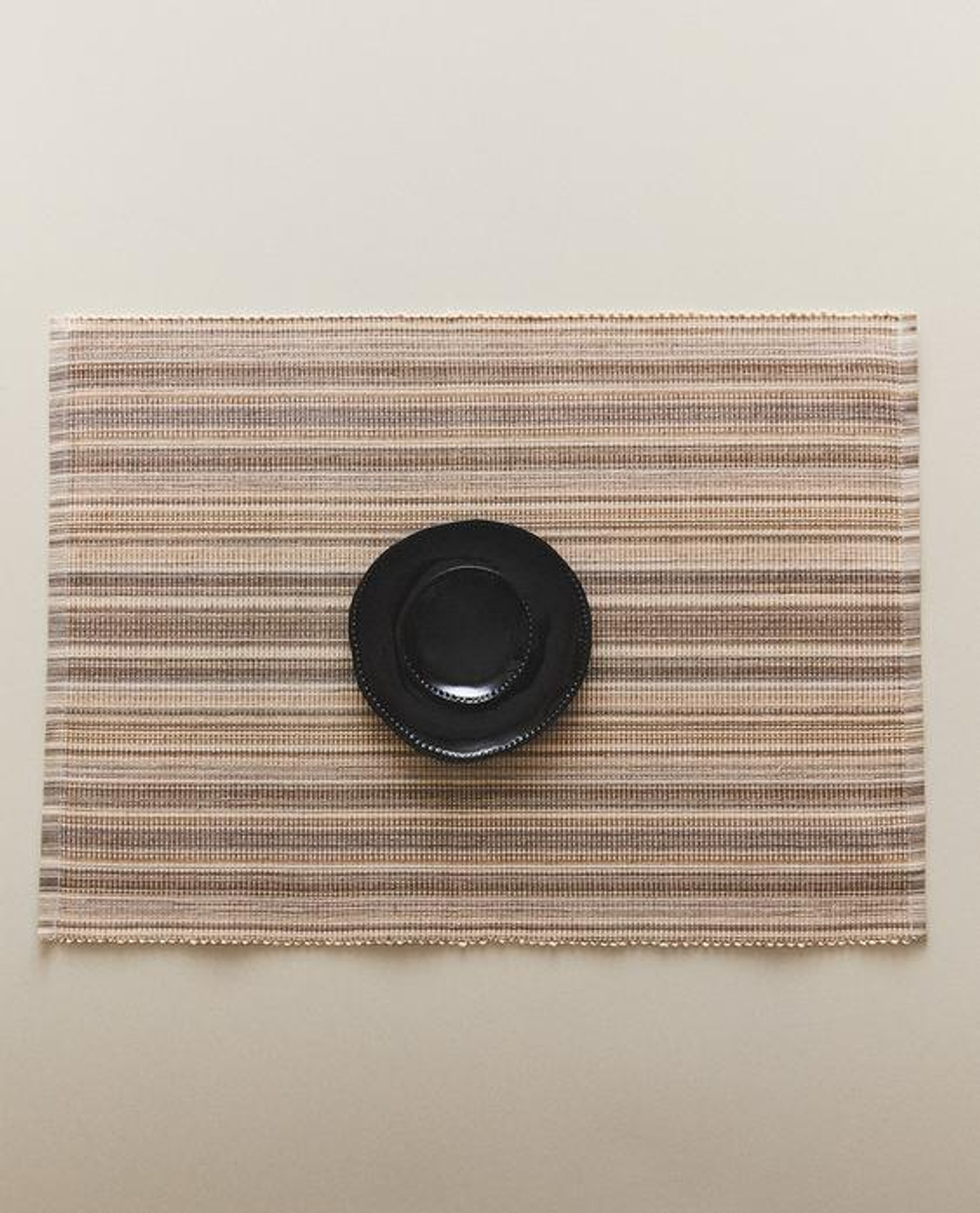 ZARA HOME ПОДСТАВКА ПОД СТОЛОВЫЕ ПРИБОРЫ В ПОЛОСКУ (НАБОР ИЗ 2 ШТ.),СЕРЫЙ/БЕЖЕВЫЙ
