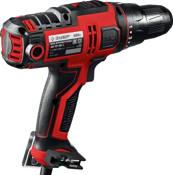 Сетевой шуруповерт "ЗУБР" ДШ-М3-500-2