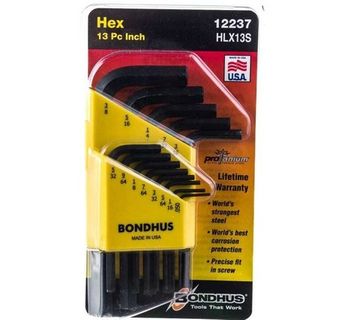 Набор из 13 дюймовых черных ключей BONDHUS S .050-3/8" 12237