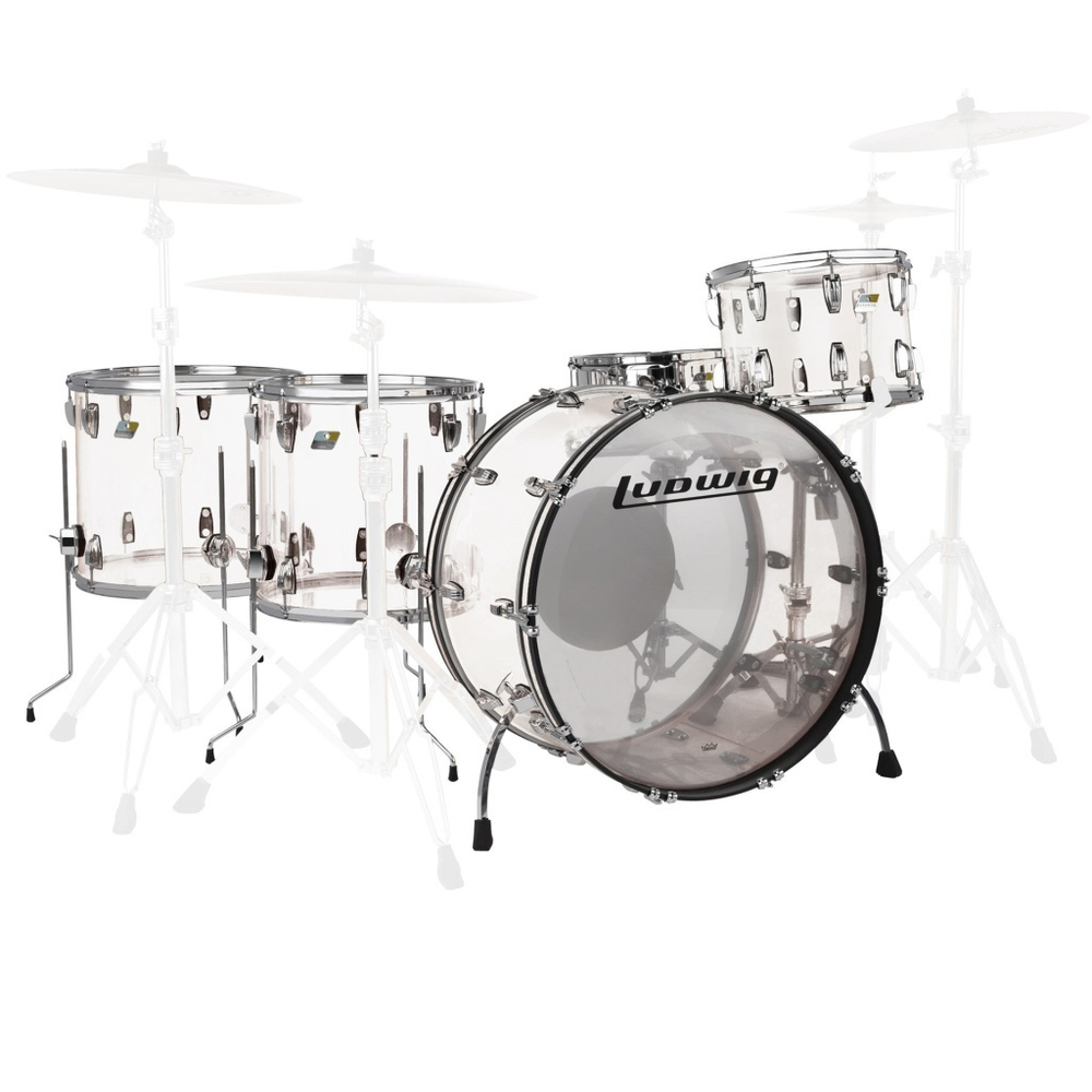 L8264LX38 Vistalite Zep Set Набор барабанов, акрил, прозрачный, 5к Ludwig