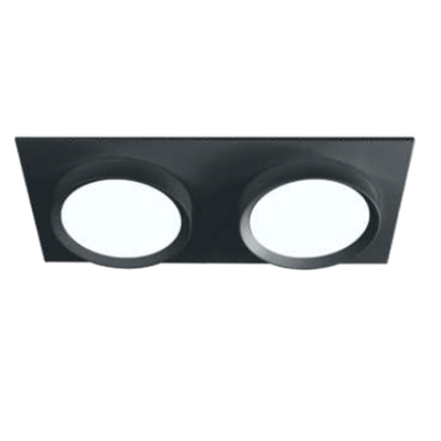 Светильник GX53 ART INFINITY DUO чёрный, встраиваемый, 220*110 мм, 30 шт/кор