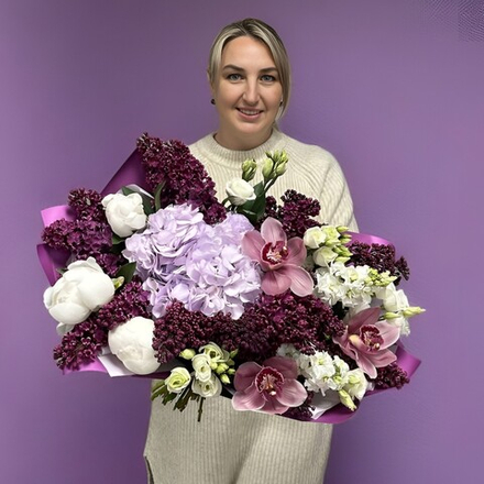 Купить Букет цветов «Magenta moon»