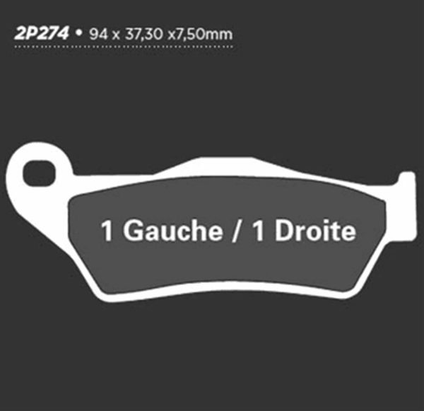 NISSIN Колодки тормозные задние 2P-274GS BMW S1000 XR R 1100 GS R RT S R 1150 GS Adventure K 1200 S R C GS R 1200 RT K1300 R