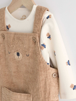 Комбинезон и боди в комплекте для малышей Next N22-236, Бежевый, Кремовый