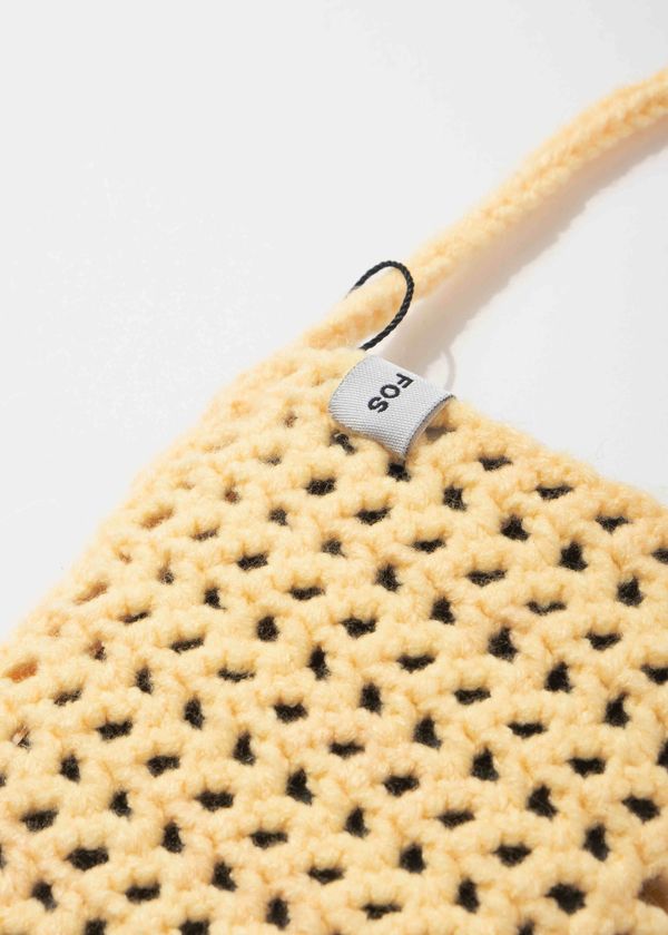 Вязаная сумочка FOS Бледно-желтая - фото 5