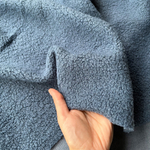 Трикотажный барашек/Букле Стальной синий