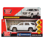 Модель ин. мет. "Cadillac Escalade" 12см, открыв. двери, белый в коробка ESCALADE-WT (Технопарк)