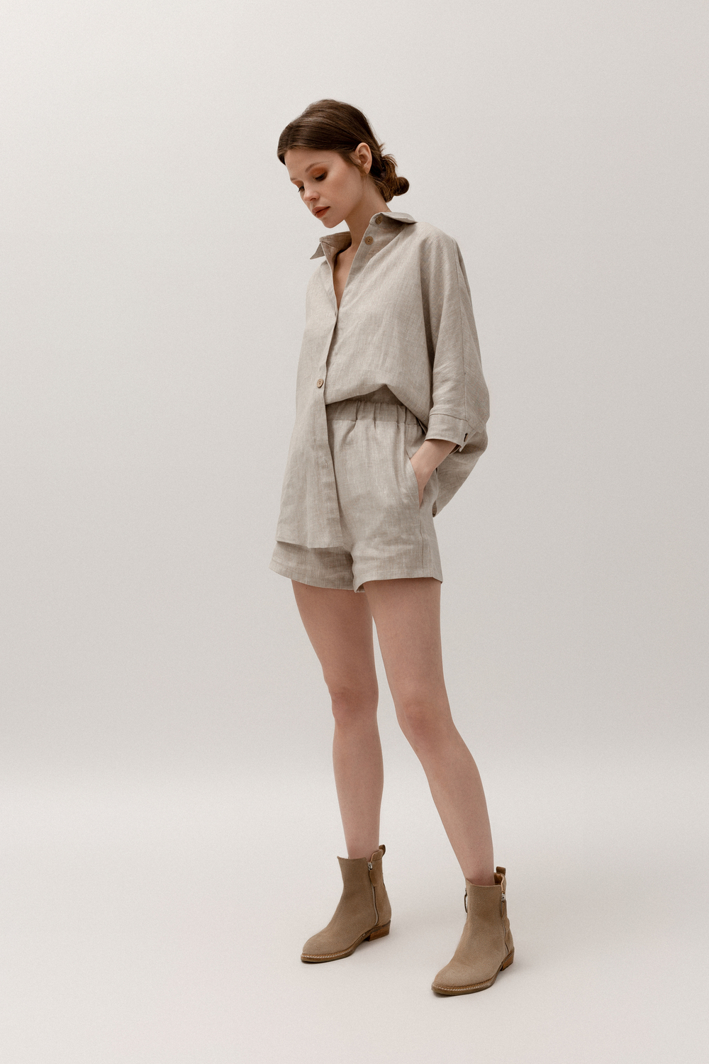 Linen set (shirt and shorts)